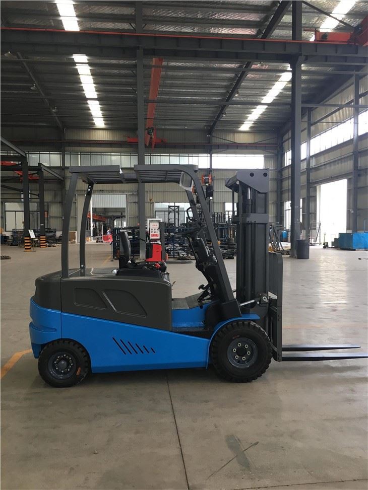 Carretilla elevadora contrapesada eléctrica de mástil dúplex